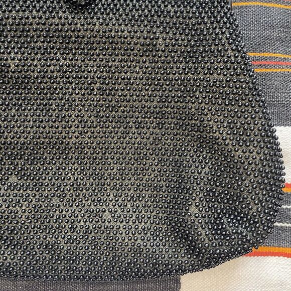 Vintage 40’s/50’s Corde Bead Handbag. Black Beaded With Gold Hardware. Rare. - Picture 2 of 16
